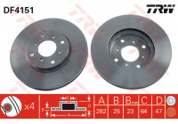Disque de frein DF4151 TRW