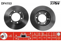 Disque de frein DF4153 TRW