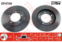 Disque de frein DF4156 TRW