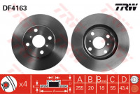 Disque de frein DF4163 TRW