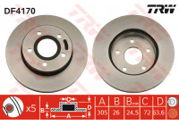 Disque de frein DF4170 TRW