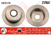 Disque de frein DF4178 TRW