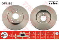 Disque de frein DF4180 TRW