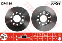 Disque de frein DF4186 TRW