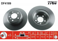 Disque de frein DF4189 TRW
