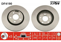 Disque de frein DF4190 TRW
