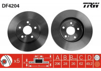 Disque de frein DF4204 TRW