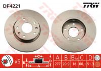 Disque de frein DF4221 TRW