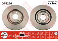 Disque de frein DF4226 TRW