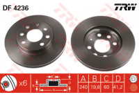 Disque de frein DF4236 TRW