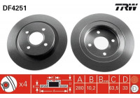 Disque de frein DF4251 TRW