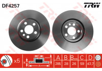 Disque de frein DF4257 TRW