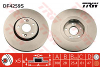 Disque de frein DF4259S TRW