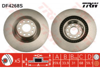 Disque de frein DF4268S TRW