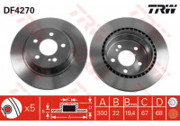 Disque de frein DF4270 TRW
