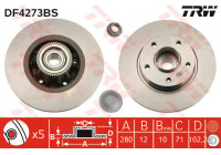 Disque de frein DF4273BS TRW