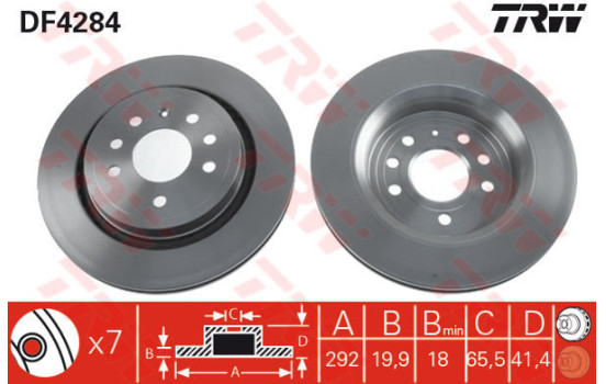 Disque de frein DF4284 TRW