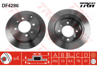 Disque de frein DF4286 TRW