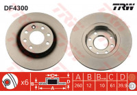 Disque de frein DF4300 TRW