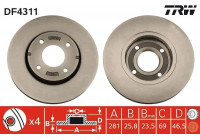 Disque de frein DF4311 TRW