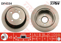 Disque de frein DF4334 TRW