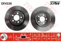 Disque de frein DF4338 TRW