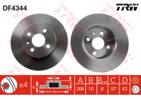Disque de frein DF4344 TRW