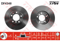 Disque de frein DF4348 TRW
