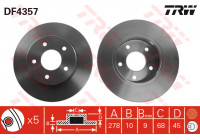 Disque de frein DF4357 TRW