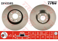 Disque de frein DF4358S TRW