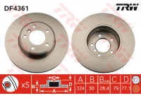 Disque de frein DF4361 TRW
