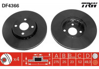 Disque de frein DF4366 TRW