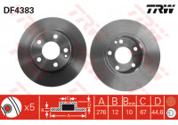 Disque de frein DF4383 TRW