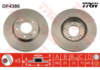 Disque de frein DF4386 TRW