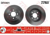 Disque de frein DF4401 TRW