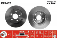 Disque de frein DF4407 TRW