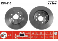 Disque de frein DF4410 TRW