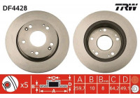 Disque de frein DF4428 TRW