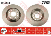 Disque de frein DF4434 TRW