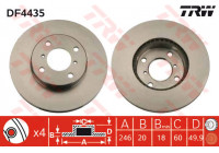 Disque de frein DF4435 TRW