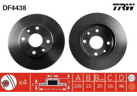 Disque de frein DF4438 TRW