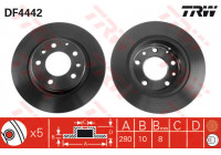 Disque de frein DF4442 TRW