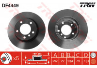 Disque de frein DF4449 TRW