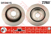 Disque de frein DF4461S TRW