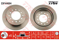 Disque de frein DF4484 TRW