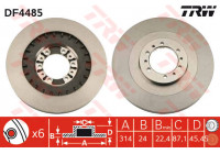 Disque de frein DF4485 TRW