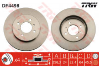 Disque de frein DF4498 TRW