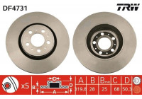 Disque de frein DF4731 TRW