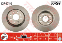 Disque de frein DF4740 TRW