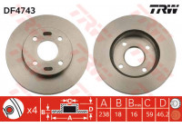 Disque de frein DF4743 TRW